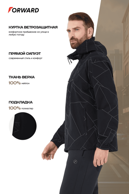 Куртка ветрозащитная мужская