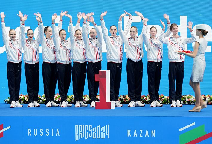 Российские синхронистки завоевали золото на Играх БРИКС в Казани